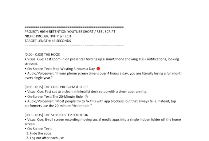 write viral short form scripts